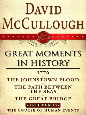 cover image of David McCullough Great Moments in History E-book Box Set